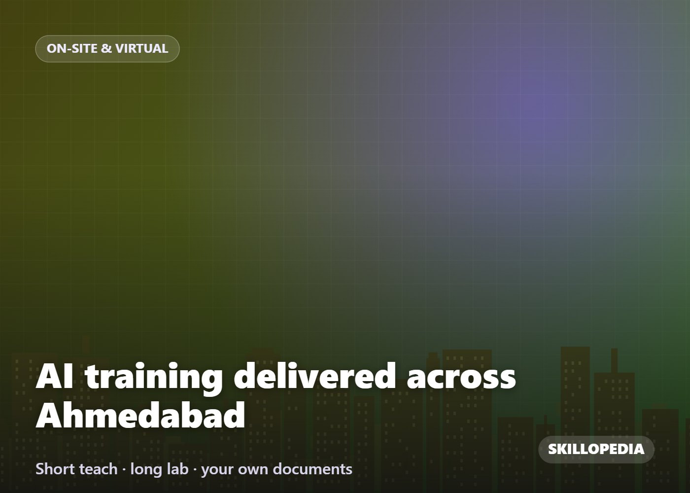 generative AI training session for a corporate team in Ahmedabad