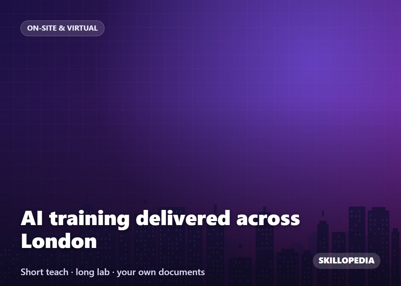 generative AI training session for a corporate team in London